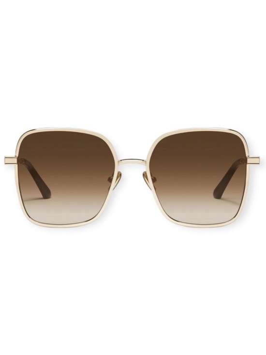 Quay Australia Accessories - QUAY 5th Ave Sunglasses Gold Square Frame Brown Lens Oversized NWT